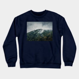 forest on the misty hill Crewneck Sweatshirt